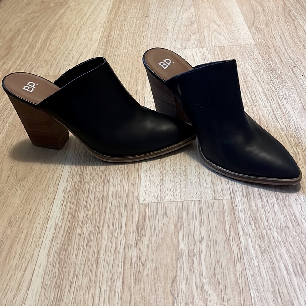 Nordstrom BP brand Black Block Heeled Mule